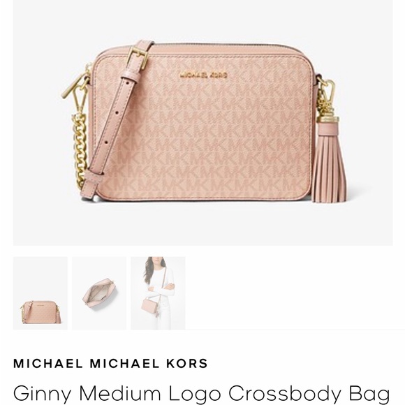 Michael Kors Ginny Medium Logo Crossbody Bag - Picture 4 of 5